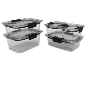 10-Piece Set, Clear and Airtight Food Storage Containers
